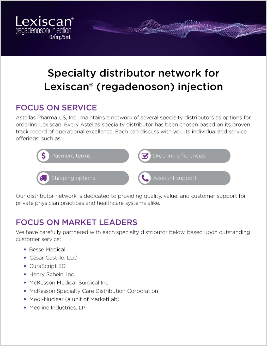 Download the Lexiscan specialty distributor overview fact sheet